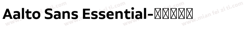 Aalto Sans Essential字体转换